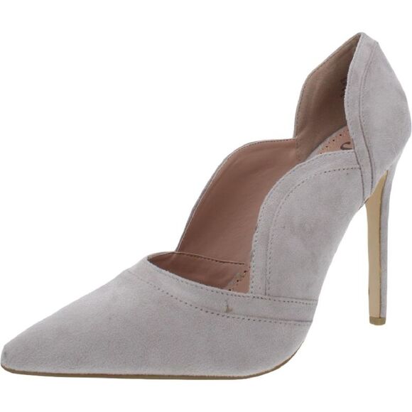 Journee Collection Shoes - Journee Collection Womens Adley Gray Faux Suede Dress Heels Shoes NWT